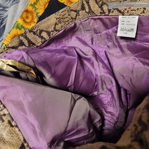 DOUBLE STANDARD CLOTHING Archive Genuine Pig Leather Snake Skin Pants Lined - Picture 7 of 12